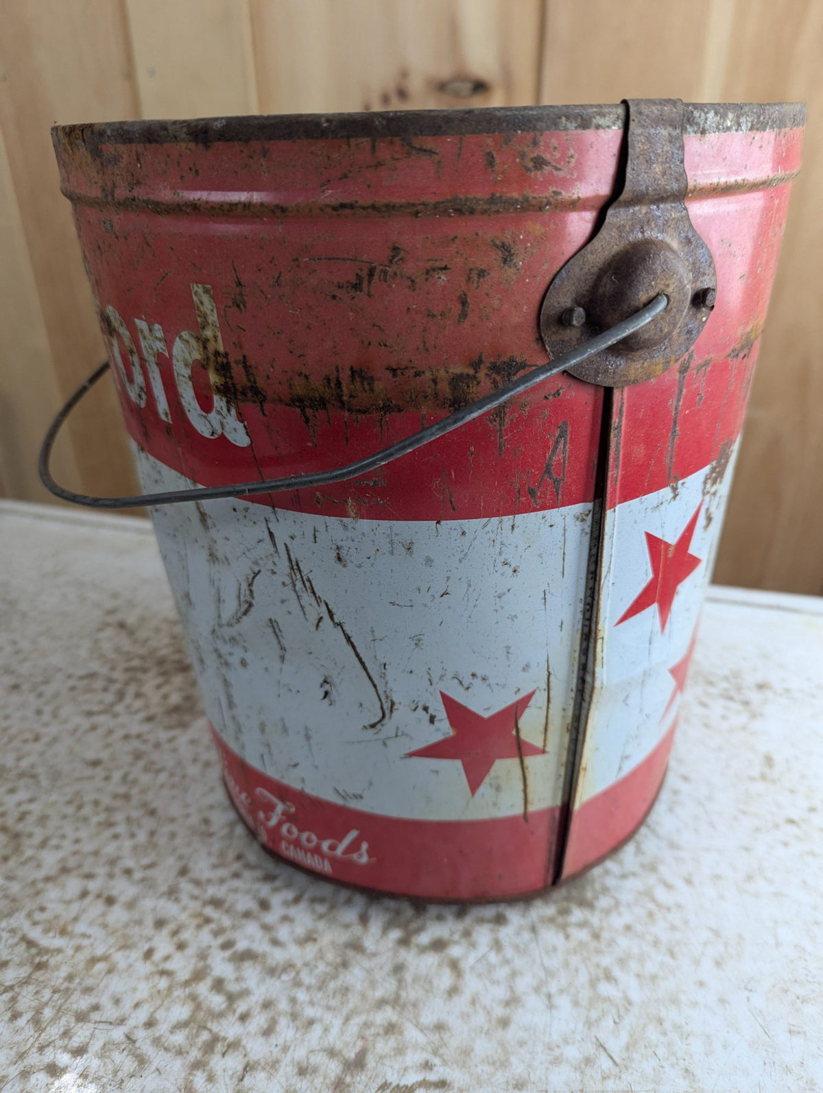 Vintage Stafford Foods Metal Syrup Pail