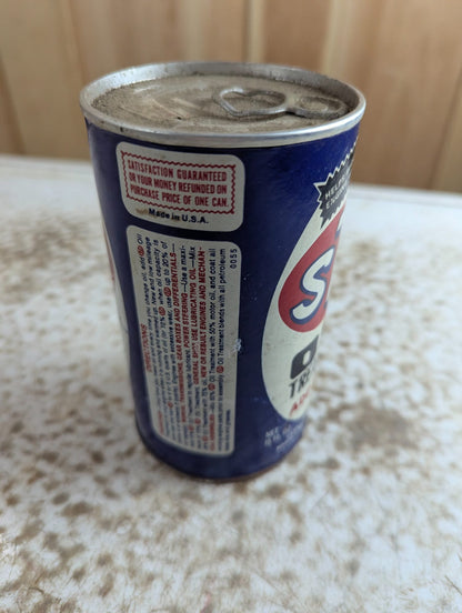 Vintage STP Oil Treatment Unopened 15oz Pull-Tab Metal and Cardboard Can