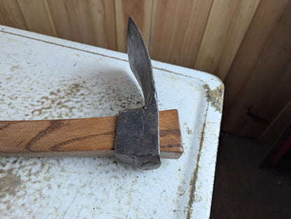 Antique Hand Forge Carpenter Shipwright Adze - Unmarked, Restored