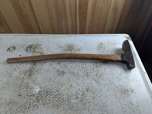 Antique Hand-Forged No. 2 Framing Carpenter's Adze - Marked Restored