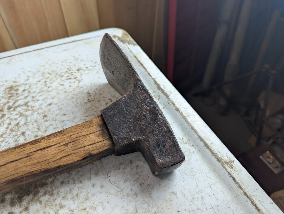 Antique Hand-Forged No. 2 Framing Carpenter's Adze - Marked Restored