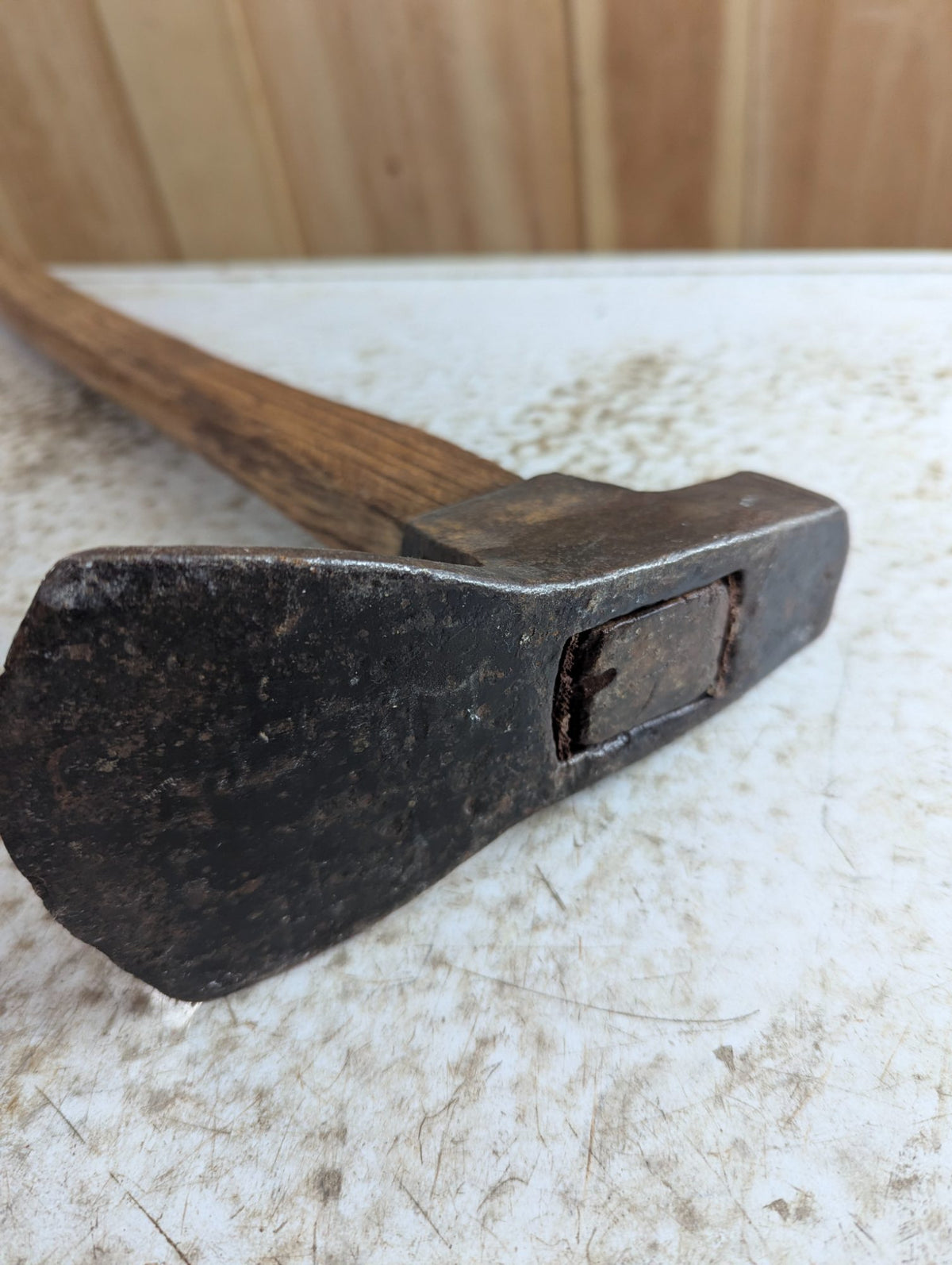 Antique Hand-Forged No. 2 Framing Carpenter's Adze - Marked Restored