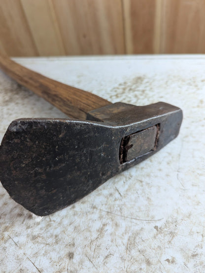 Antique Hand-Forged No. 2 Framing Carpenter's Adze - Marked Restored