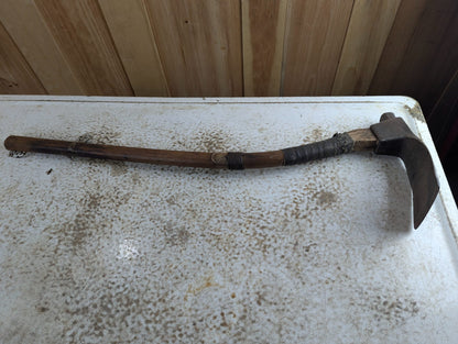 19th Century Hand-Forged Woodworking Adze - Original Condition