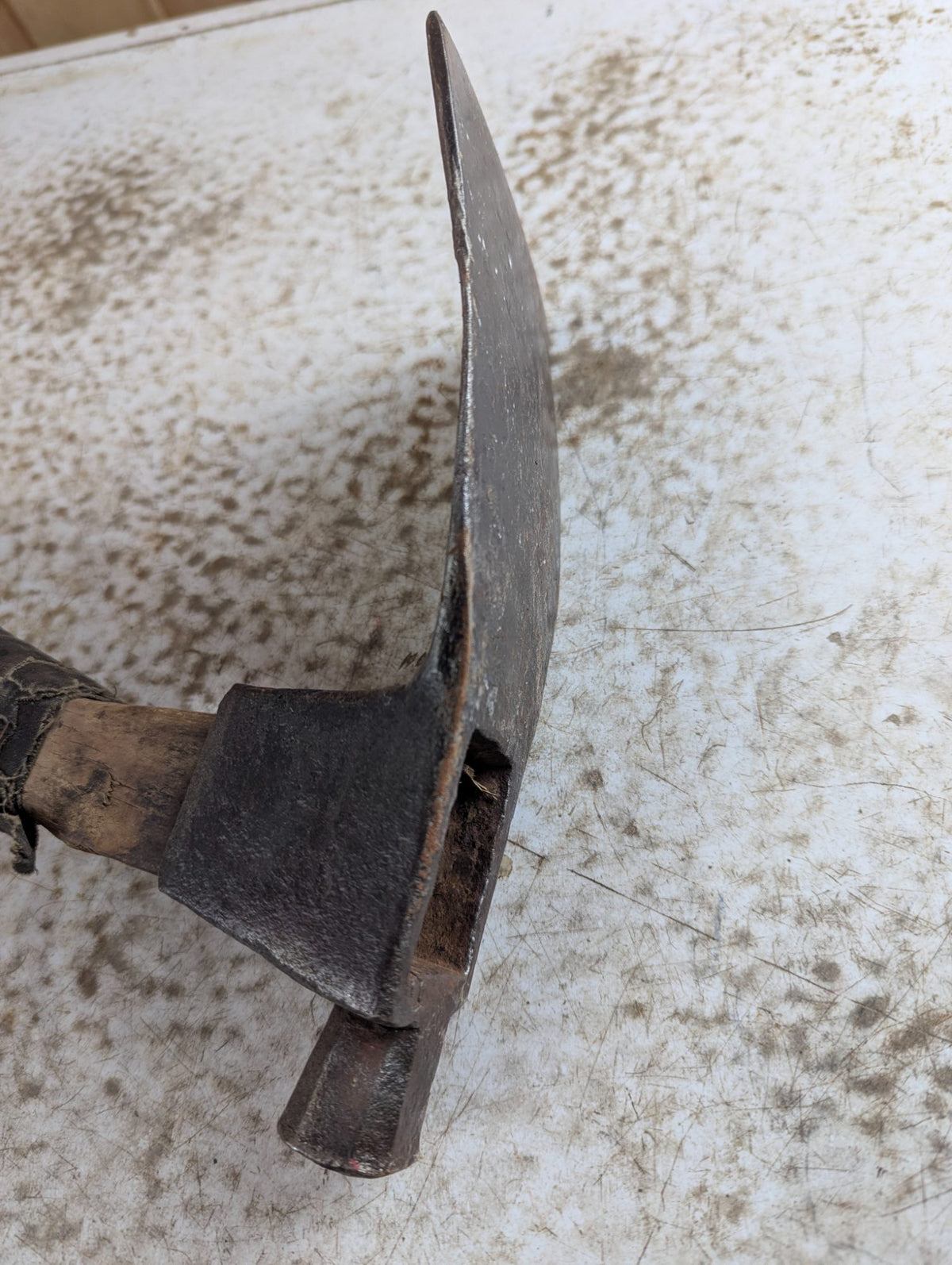 19th Century Hand-Forged Woodworking Adze - Original Condition
