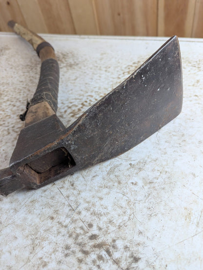19th Century Hand-Forged Woodworking Adze - Original Condition