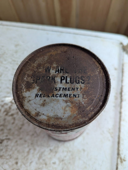 Vintage White Rose En-Ar-Co Non-Detergent Motor Oil Can Red and White