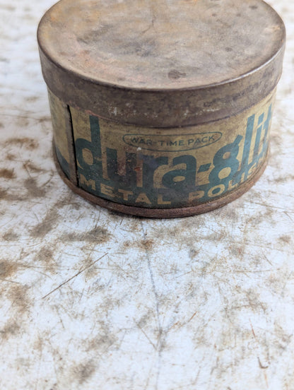 1940s Dura-Gilt Metal Polish Tin 'War-Time Pack' Label