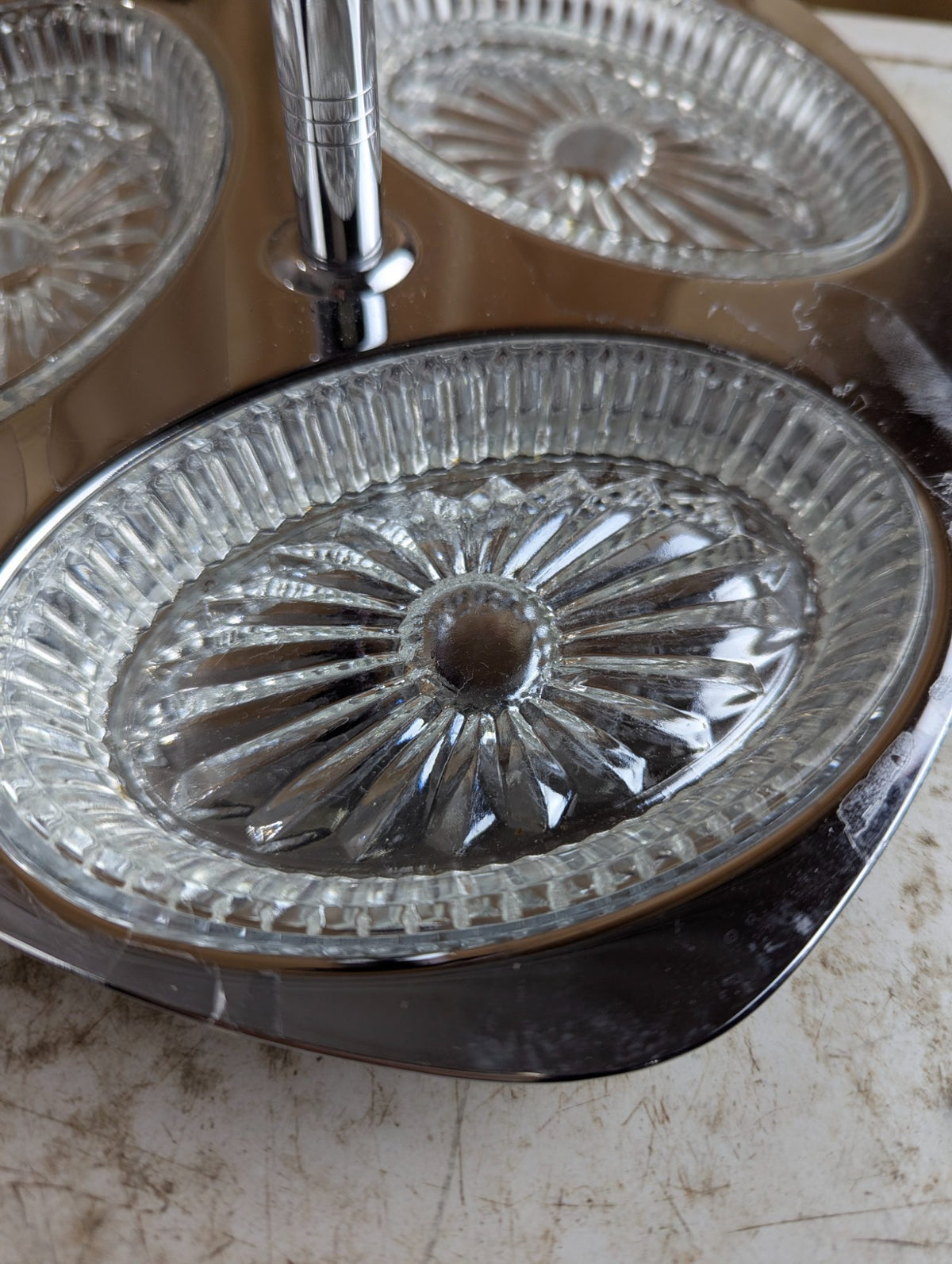 1950s MCM Glo-Hill Canada 'Gourmates' 3-Section Relish Condiment Tray