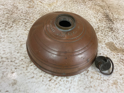 1920’s Antique Wafax Copper Bed Warmer with Metal Stopper - view 3