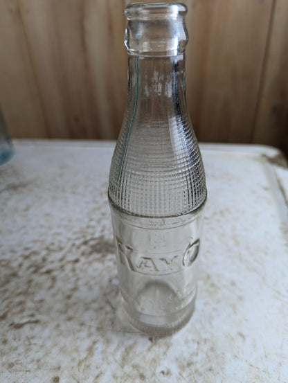 1920s 6.5oz Kayo Chocolate Drink Embossed Glass Bottle