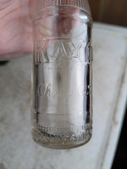 1920s 6.5oz Kayo Chocolate Drink Embossed Glass Bottle - view 5