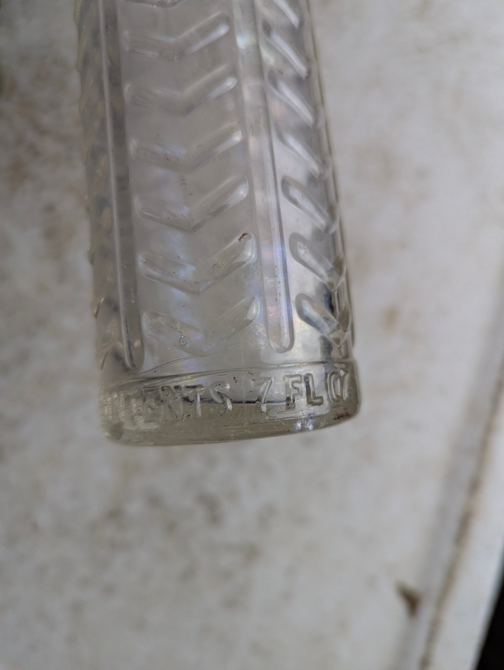 1920s 7oz Orange Dee Light Bossed Soda Bottle - view 4
