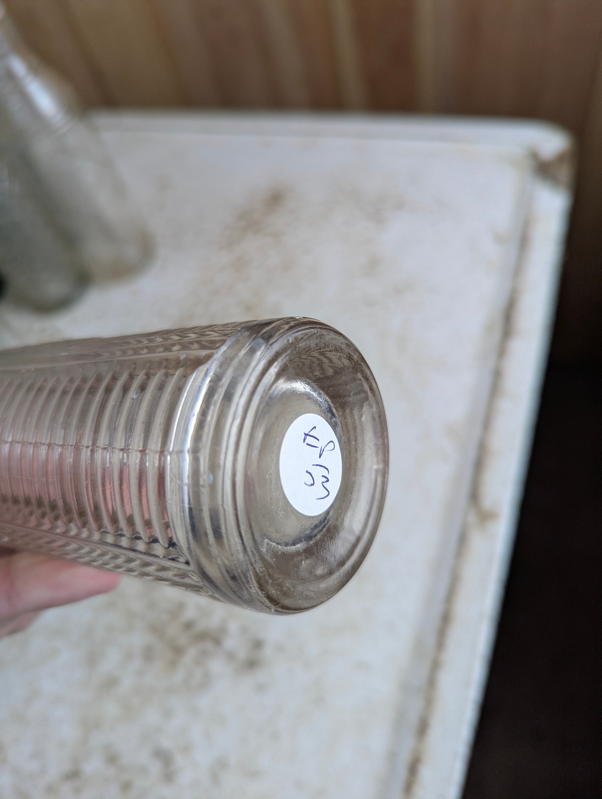 1920s Orange Crush Clear Glass 6oz Embossed Soda bottle - view 3
