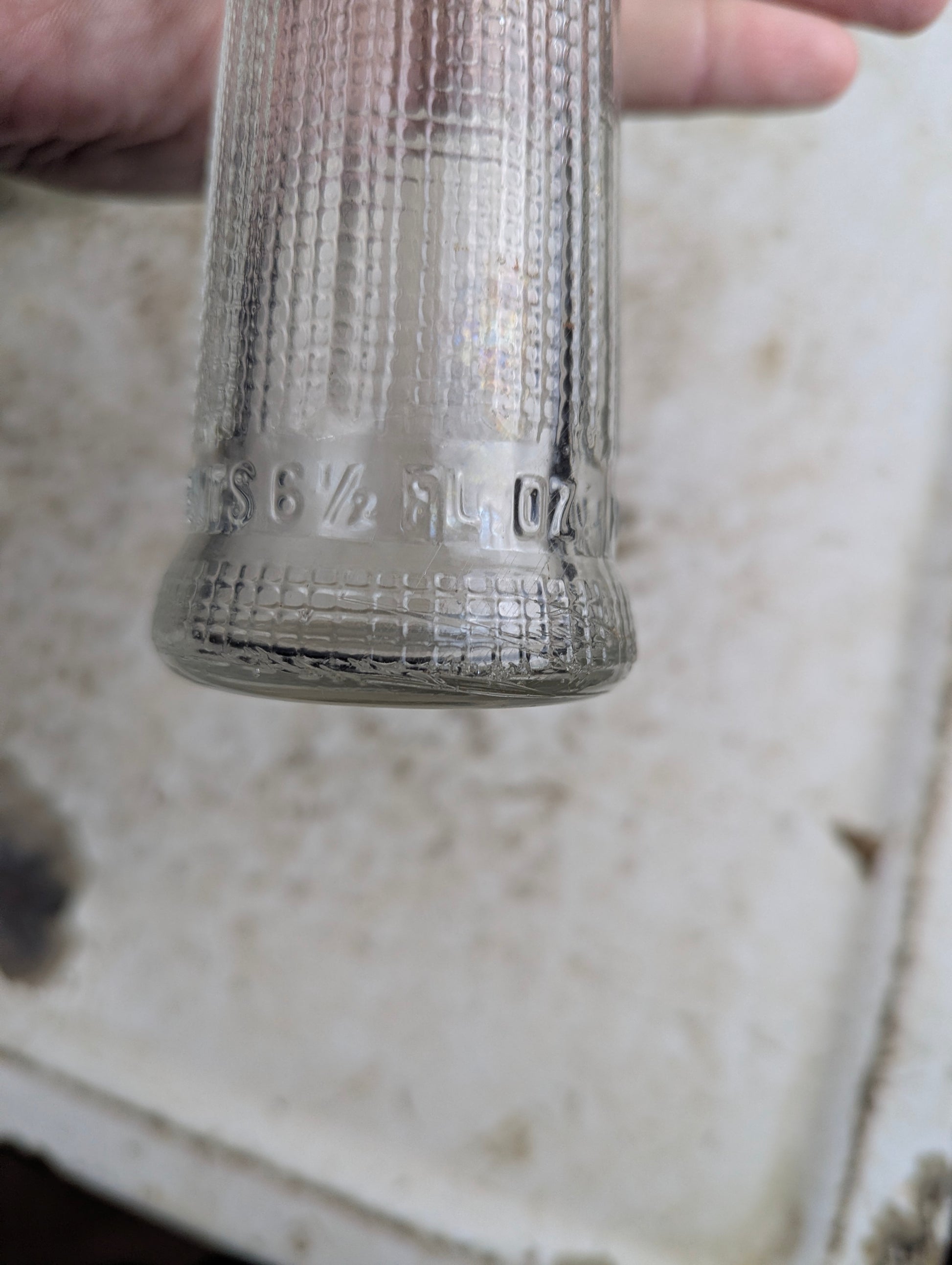 1920s Smile Soda Emboassed Glass 6.5oz Bottle - view 4