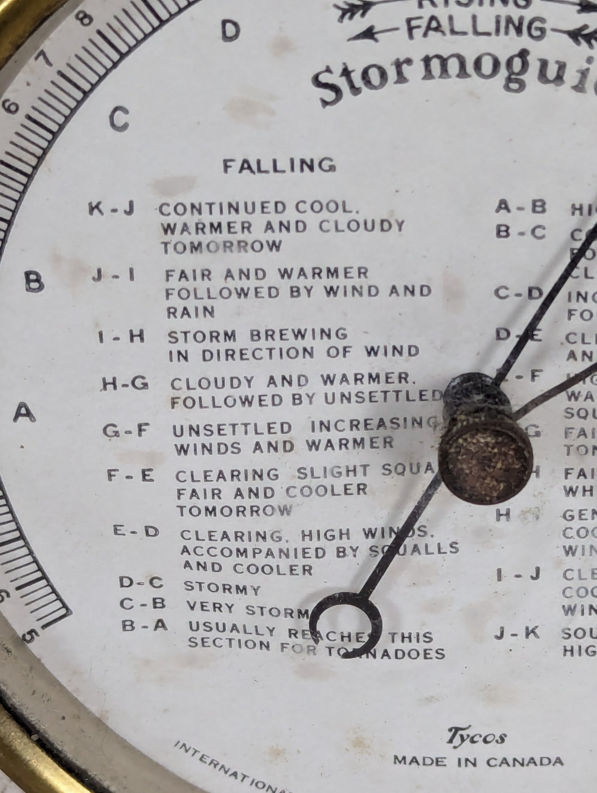 1922 Stormoguide Barometer - view 2
