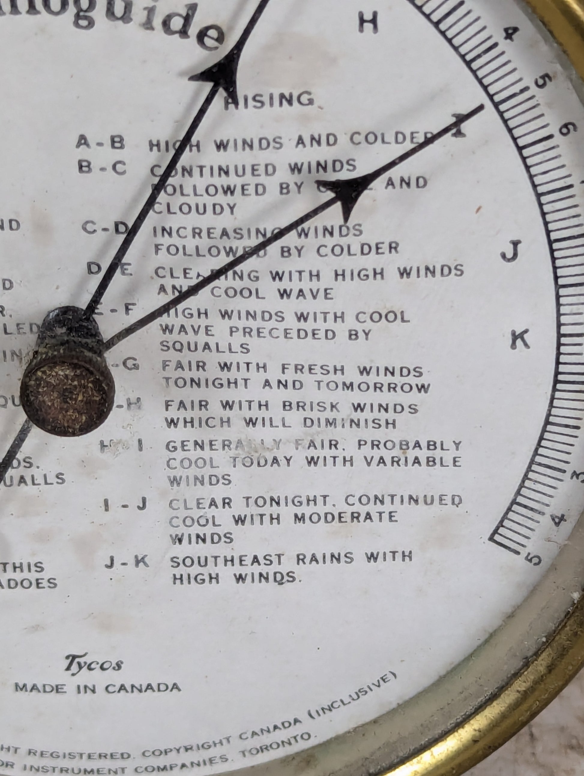 1922 Stormoguide Barometer - view 3