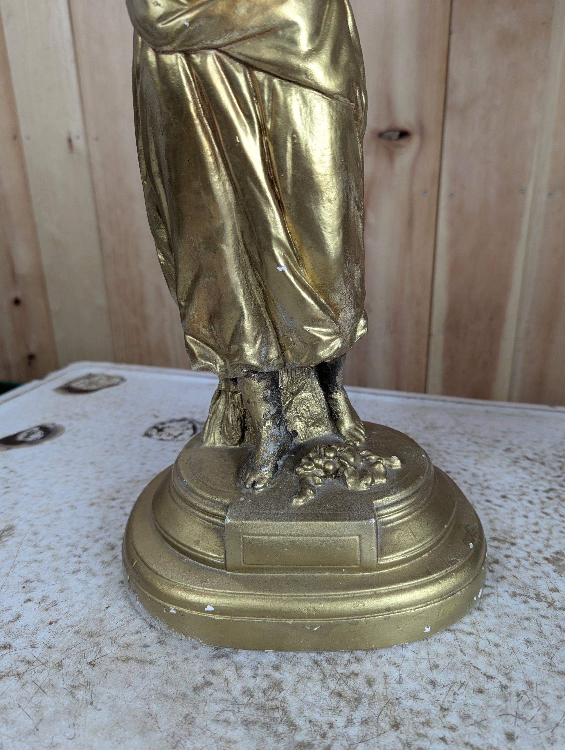 1930’s Pair of Decorative Moreau Style Figural Table Lamps with Shades - view 5