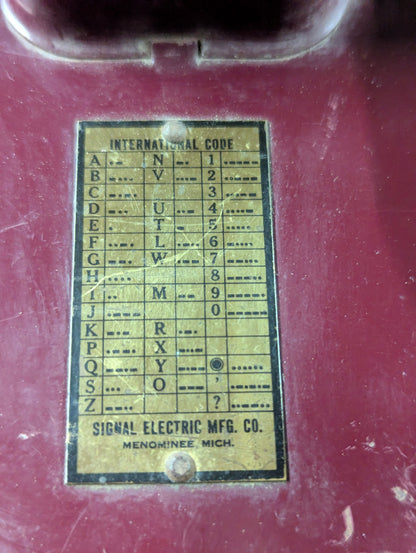 1930’s Signal Morse Telegraph Key - Untested - view 2