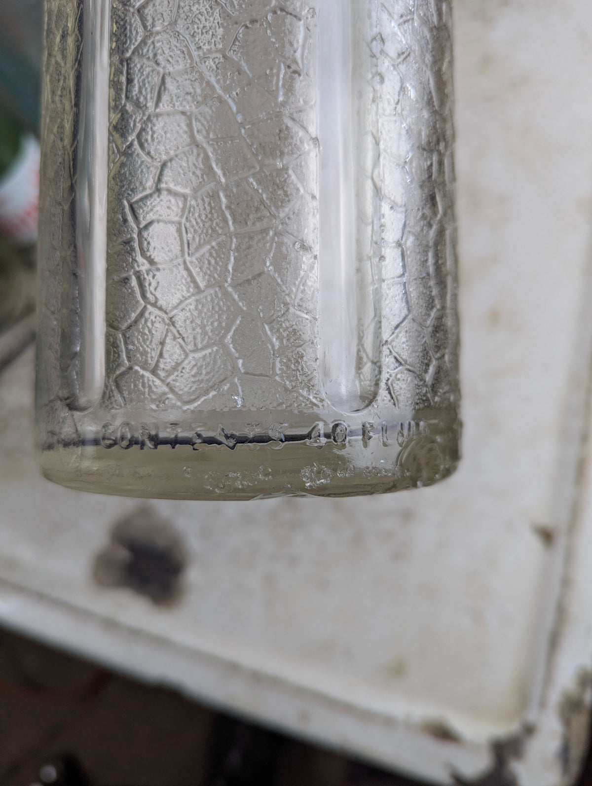 1930s Flirt 'De Luxe' Montreal 48oz Embossed Glass Soda Bottle - view 4
