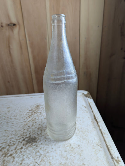 1930s Hires Root Beer 26oz Textured Glass Soda Bottle