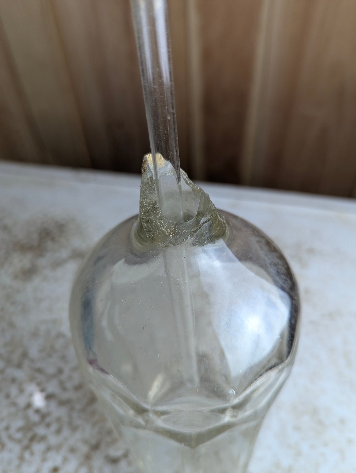 1930s International S.W. Soda Siphon Bottle - Broken Lip - view 5