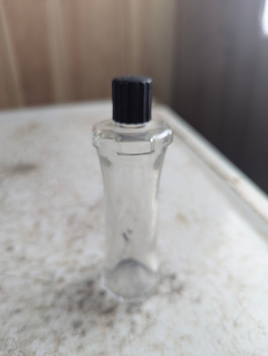 1930s Jergens Lotion Art Deco Clear Glass Bottle with Bakelite Cap