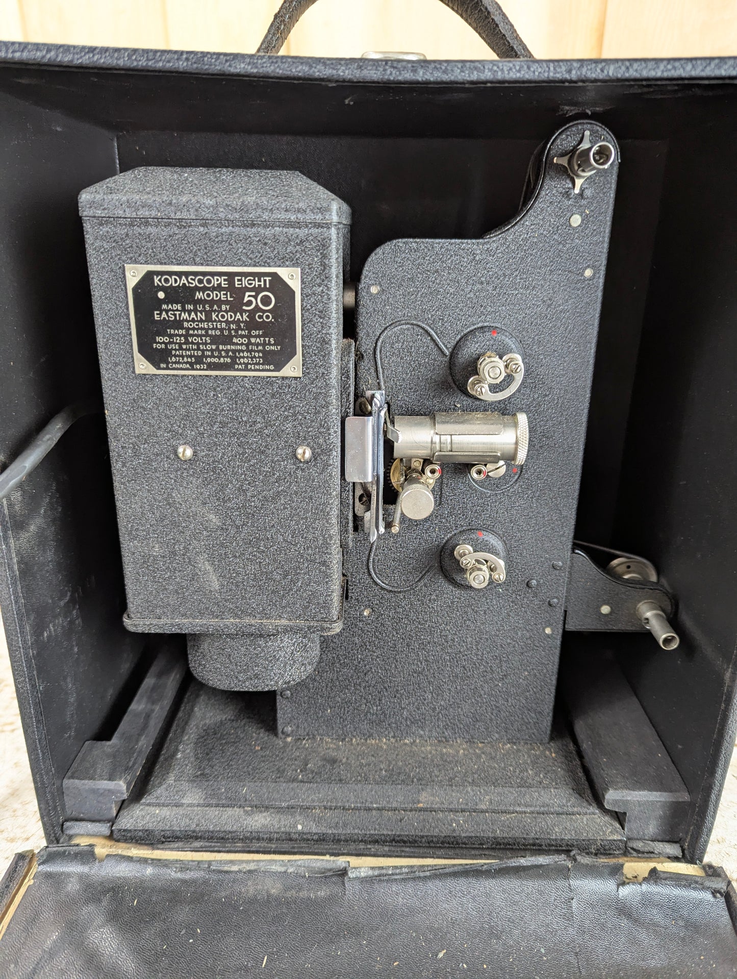 1930s Kodak Kodascope 8 Model 50 Movie Projector with Box- Needs Lamp - view 2
