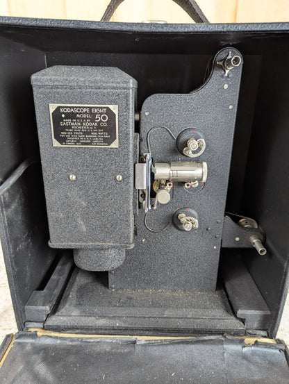 1930s Kodak Kodascope 8 Model 50 Movie Projector with Box- Needs Lamp - view 2