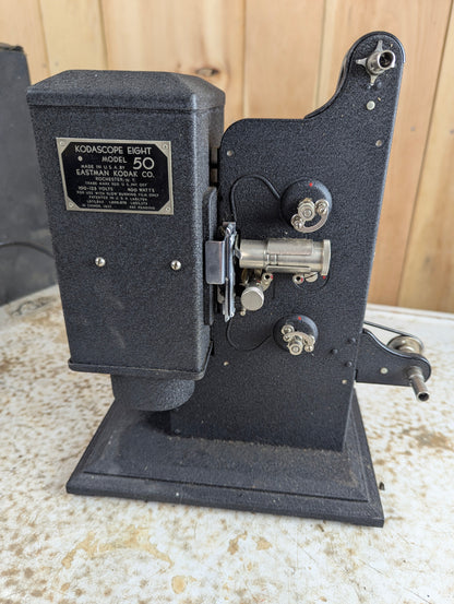 1930s Kodak Kodascope 8 Model 50 Movie Projector with Box- Needs Lamp - view 3