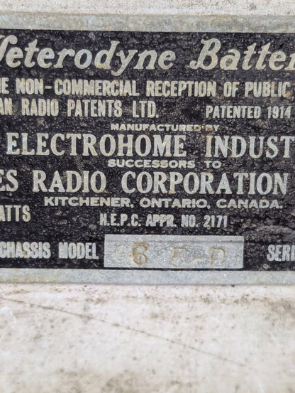 1936-37 Electrohome Phonola Radio - view 5