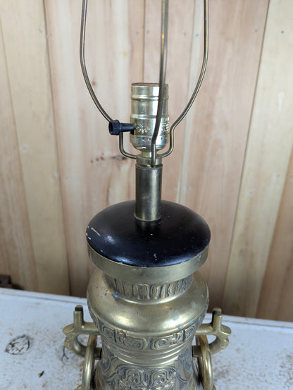 1940’s James Mont Style Hollywood Regency Asian Design Brass Table Lamp - view 4