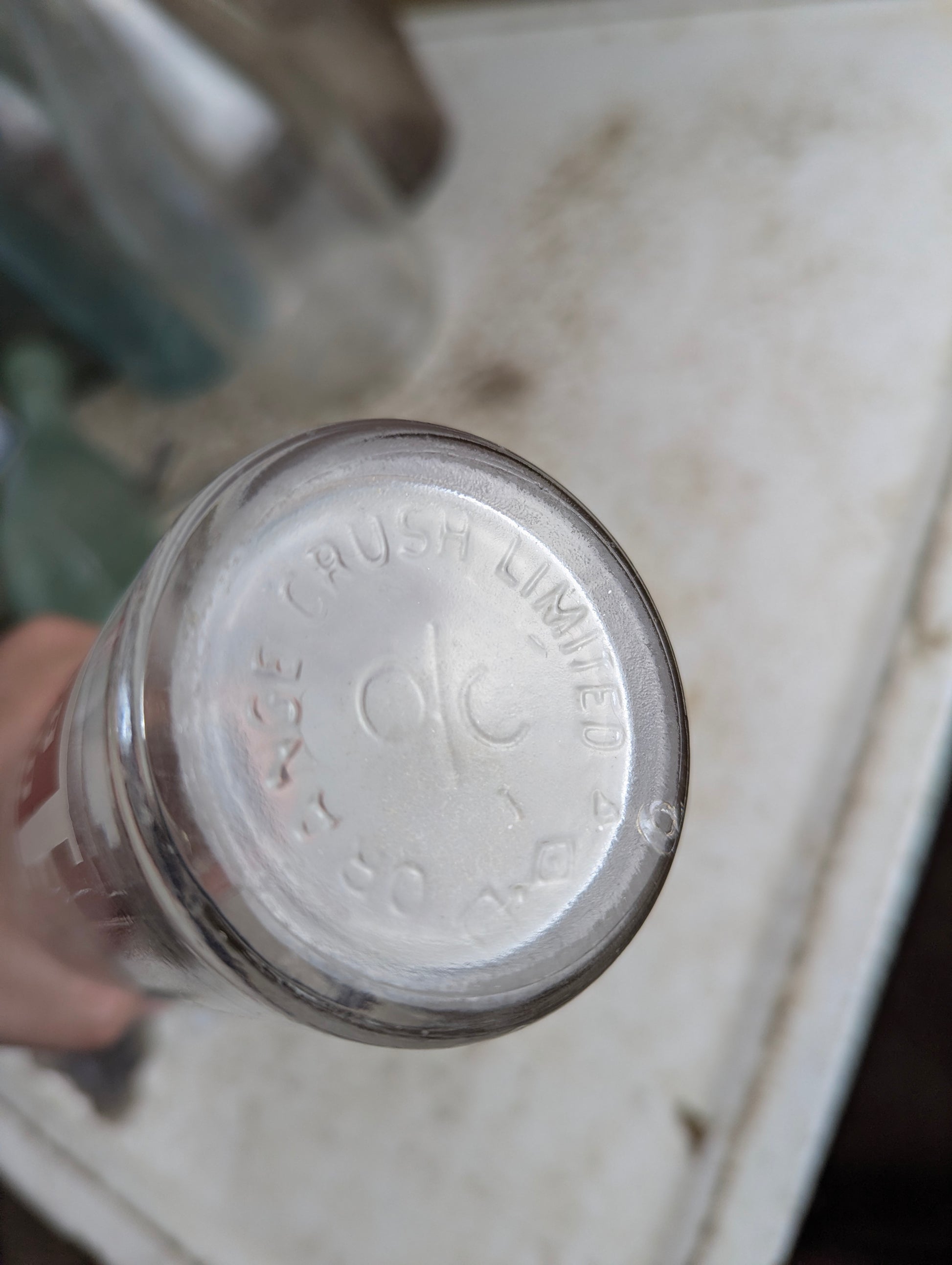 1940s Old Colony Beverages 10oz Clear Glass ACL Soda Bottle - view 6