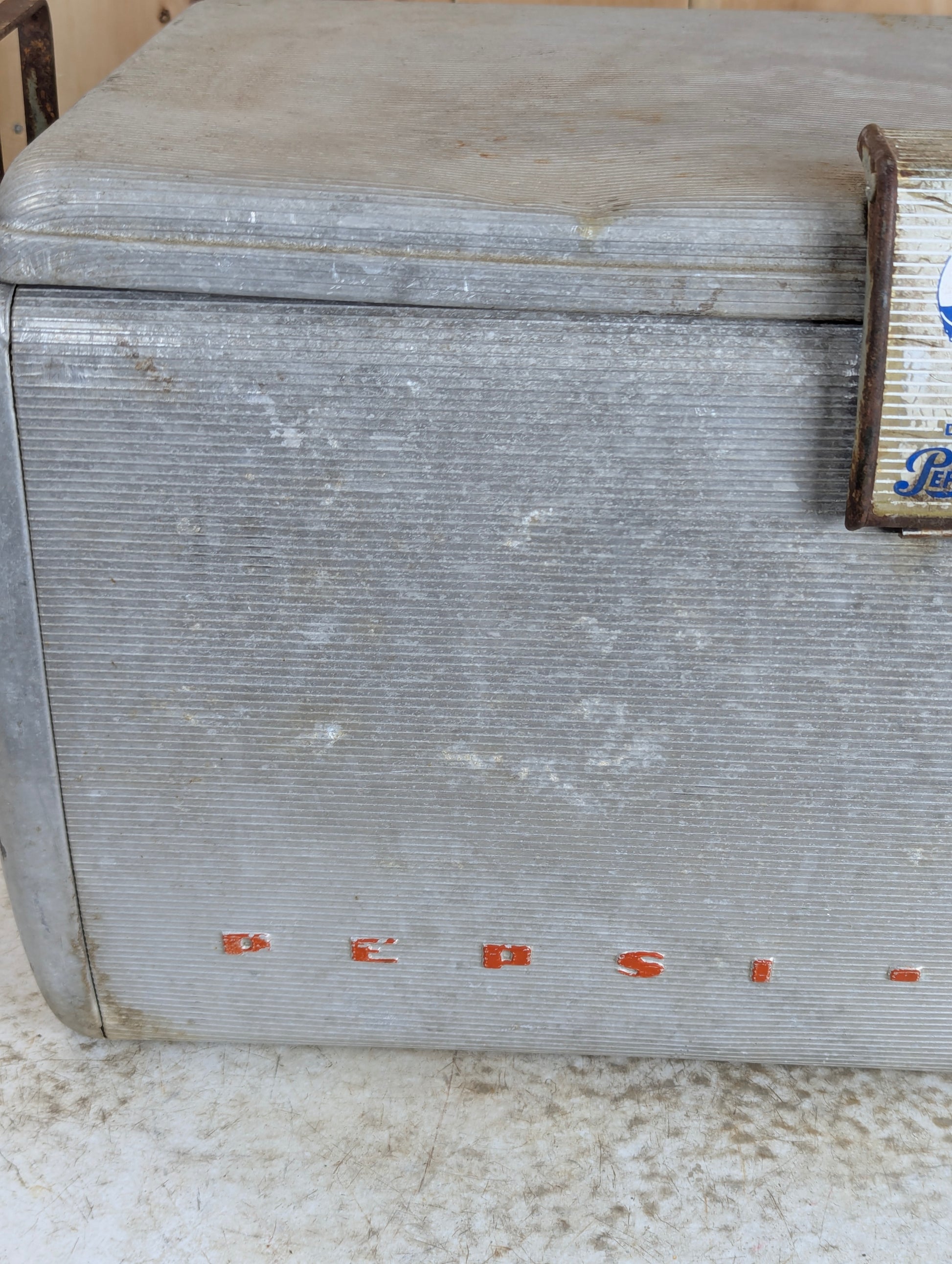 1950’s Vintage Aluminum Pepsi Cola Cooler - view 2