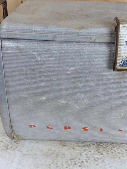 1950’s Vintage Aluminum Pepsi Cola Cooler - view 2