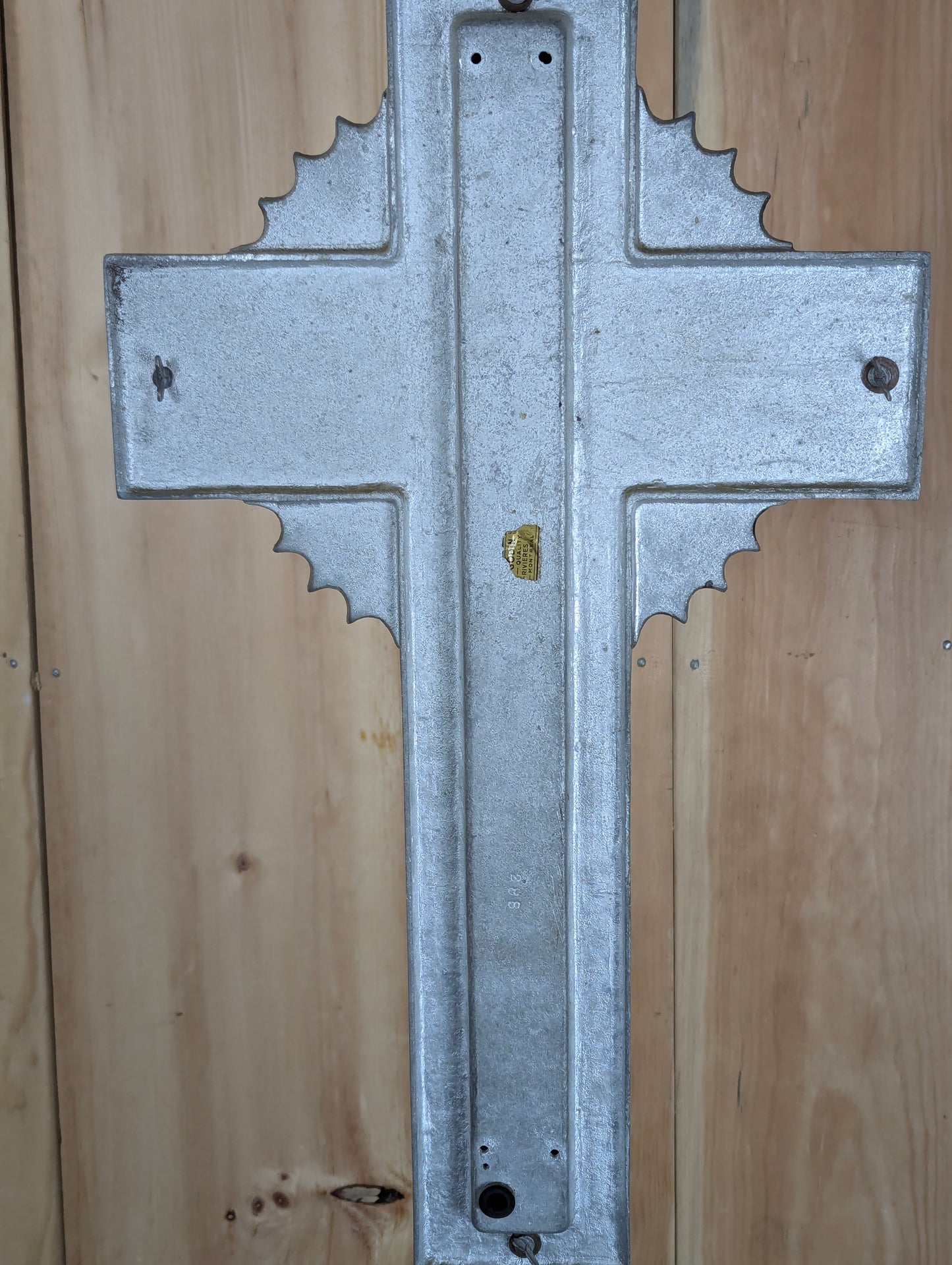 1950’s Vintage Hand Painted Crucifix on Stand - view 5
