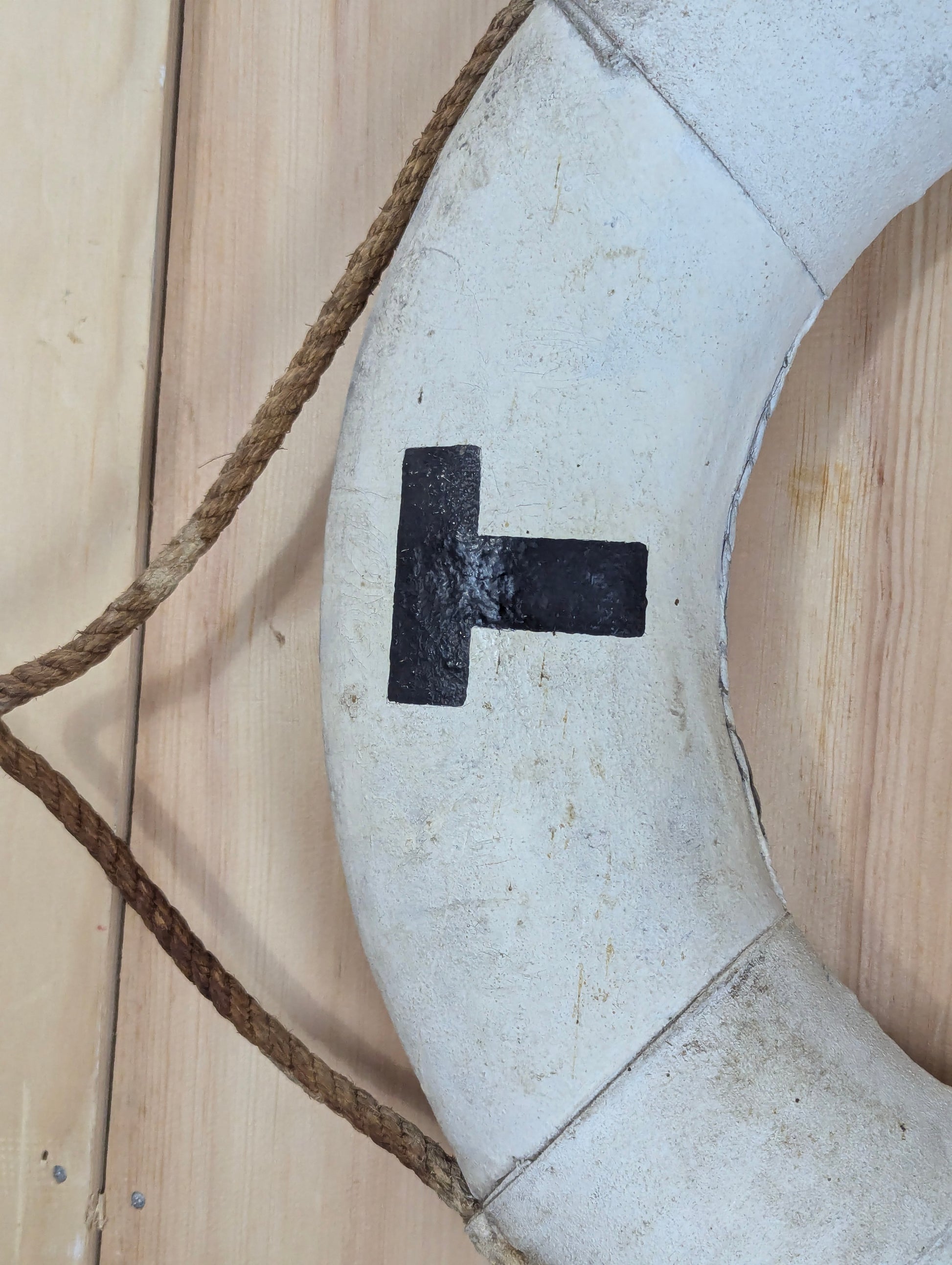 1950’s Vintage Life Preserver Ring labelled T H P (Toronto Harbour Police) - view 3