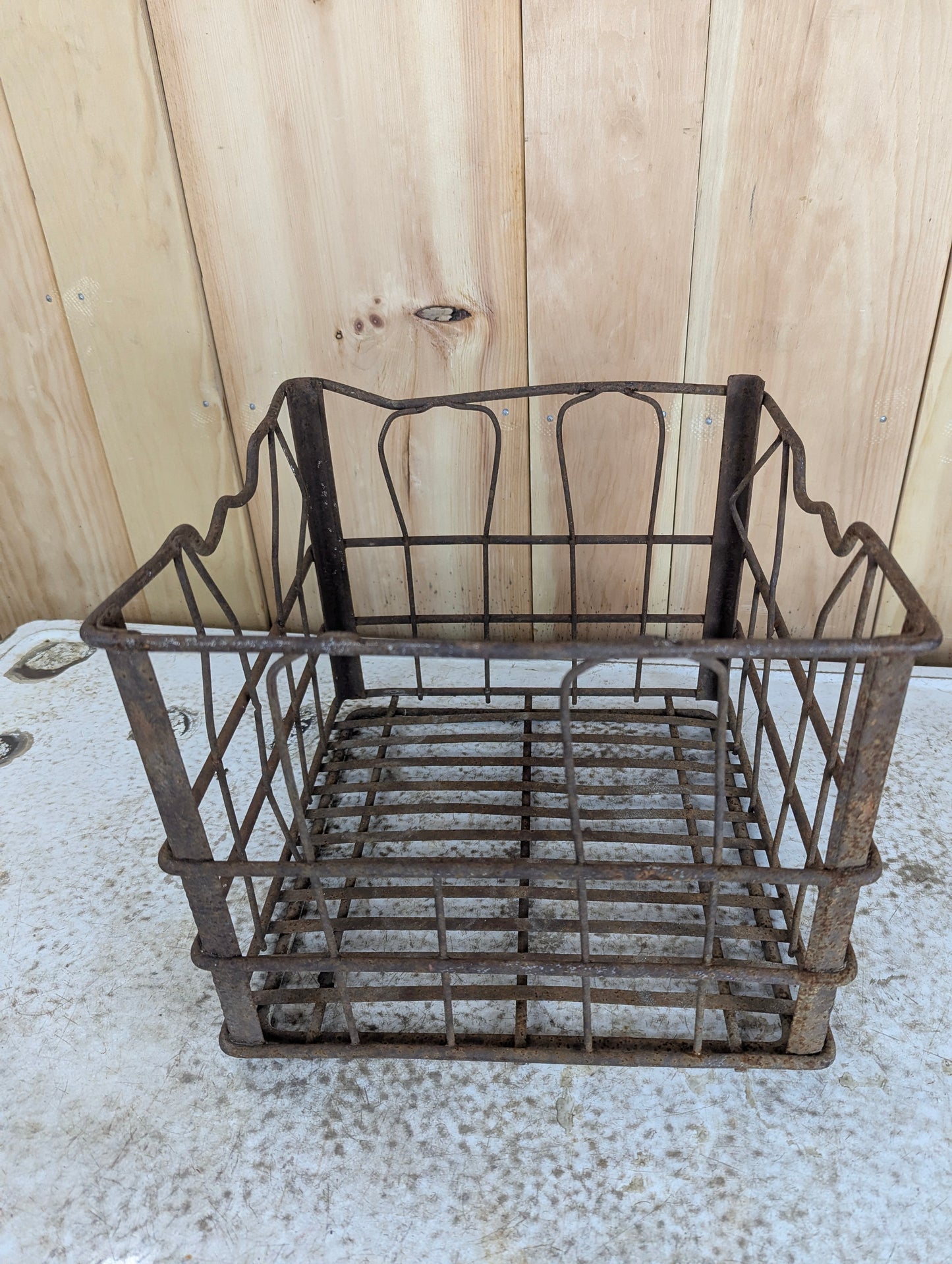 1950’s Vintage Metal Ideal Dairy Milk Crate - view 2