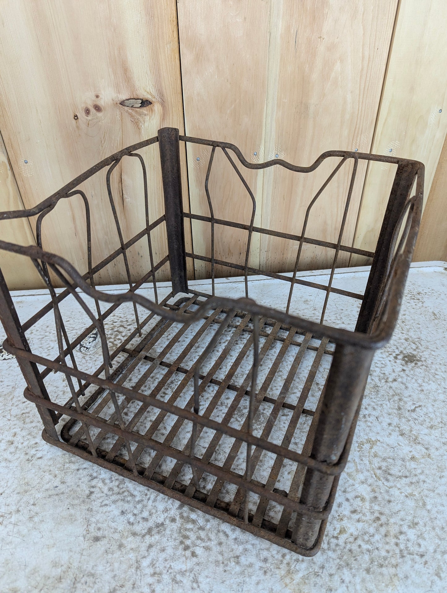 1950’s Vintage Metal Ideal Dairy Milk Crate - view 3