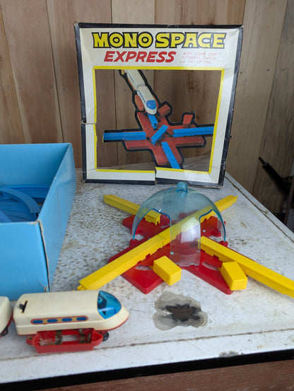 1960’s Mono-Express Toy Monorail Compete Set in Original Box