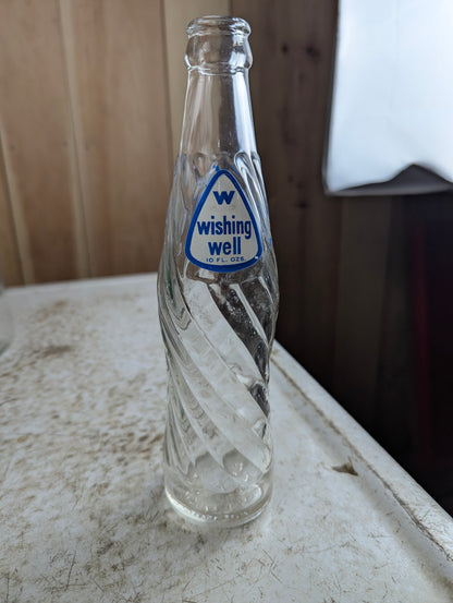 1960s Wishing Well Swirl Glass 10oz ACL Soda Bottle