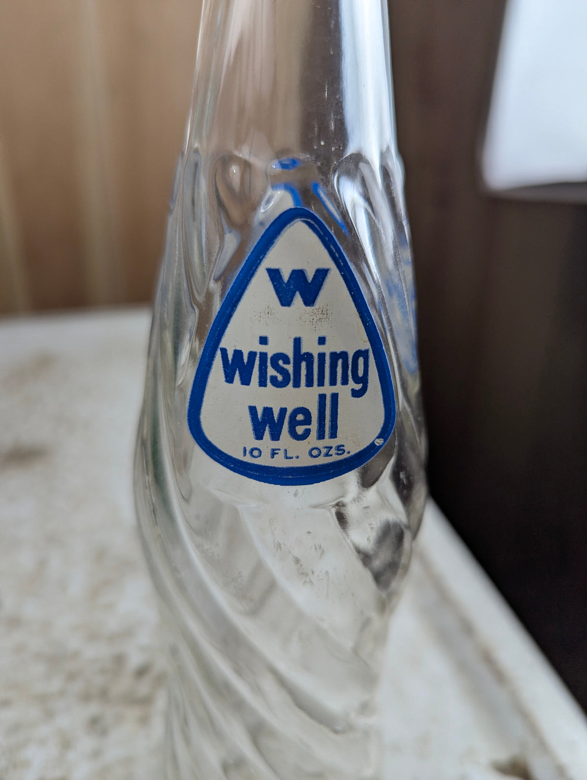 1960s Wishing Well Swirl Glass 10oz ACL Soda Bottle - view 2