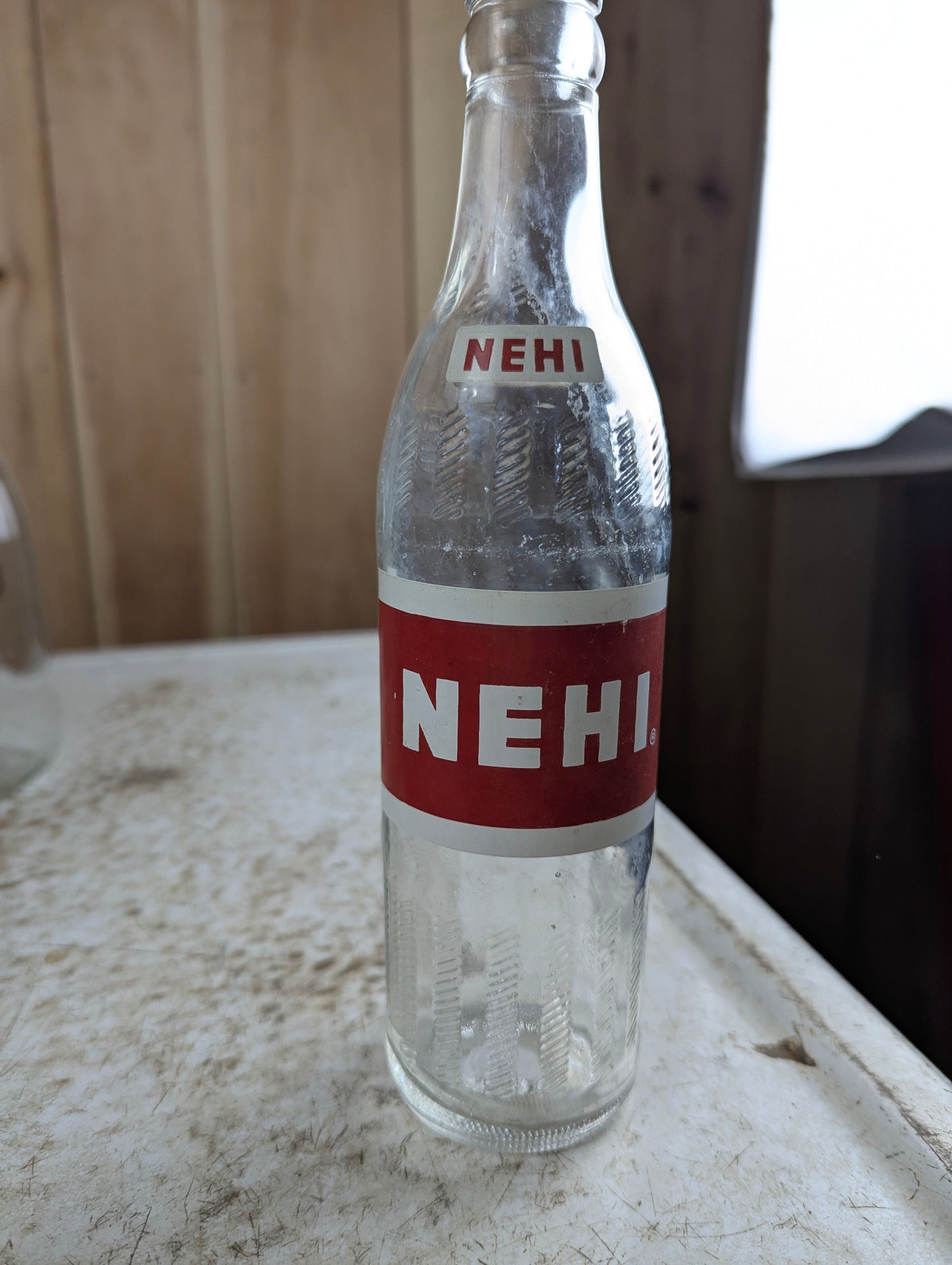 1961 Nehi 12oz Clear Glass ACL Soda Bottle