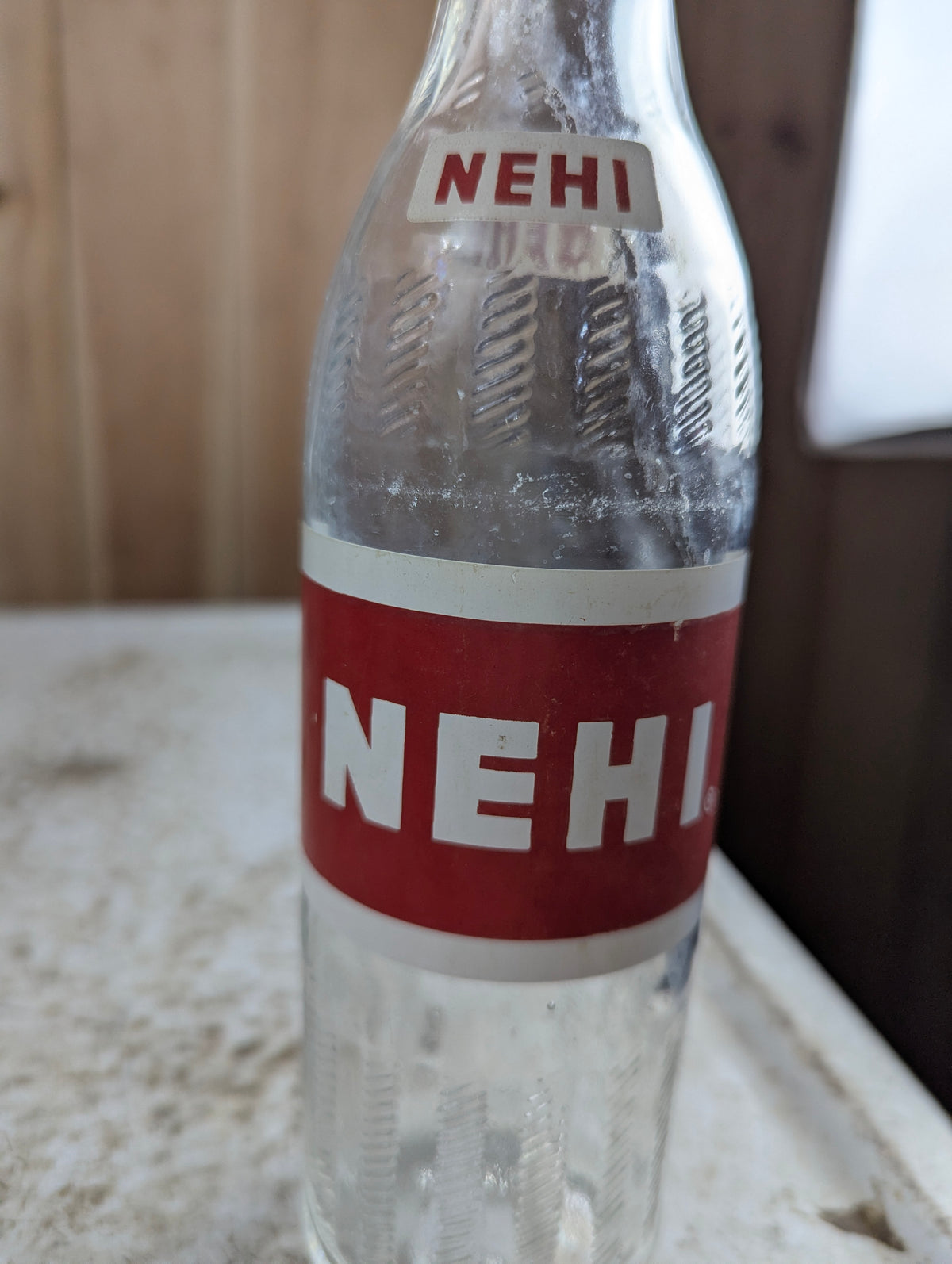 1961 Nehi 12oz Clear Glass ACL Soda Bottle - view 2