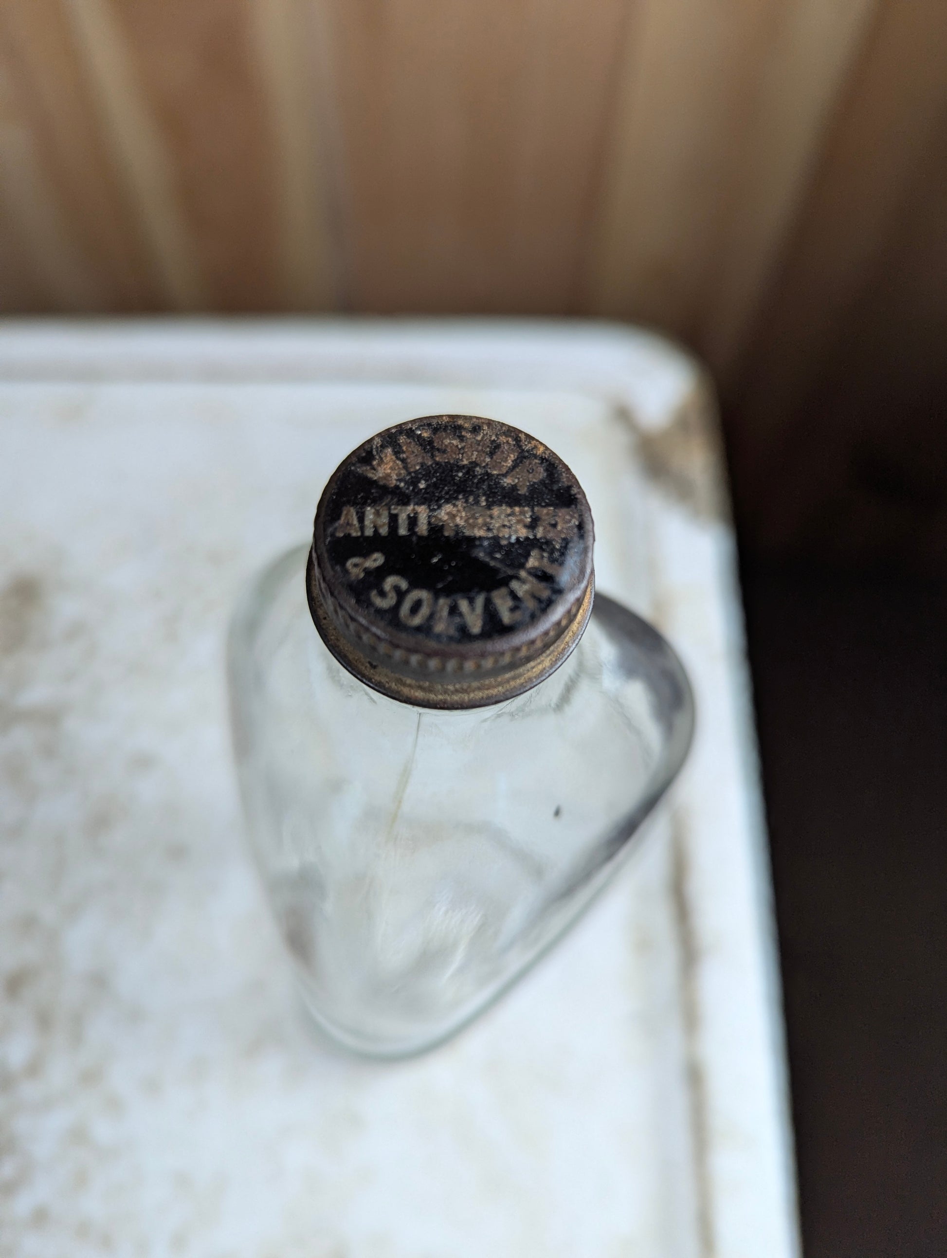 1964 Adell Chemical GM Anti-freeze Triangular Bottle with Cap - view 2