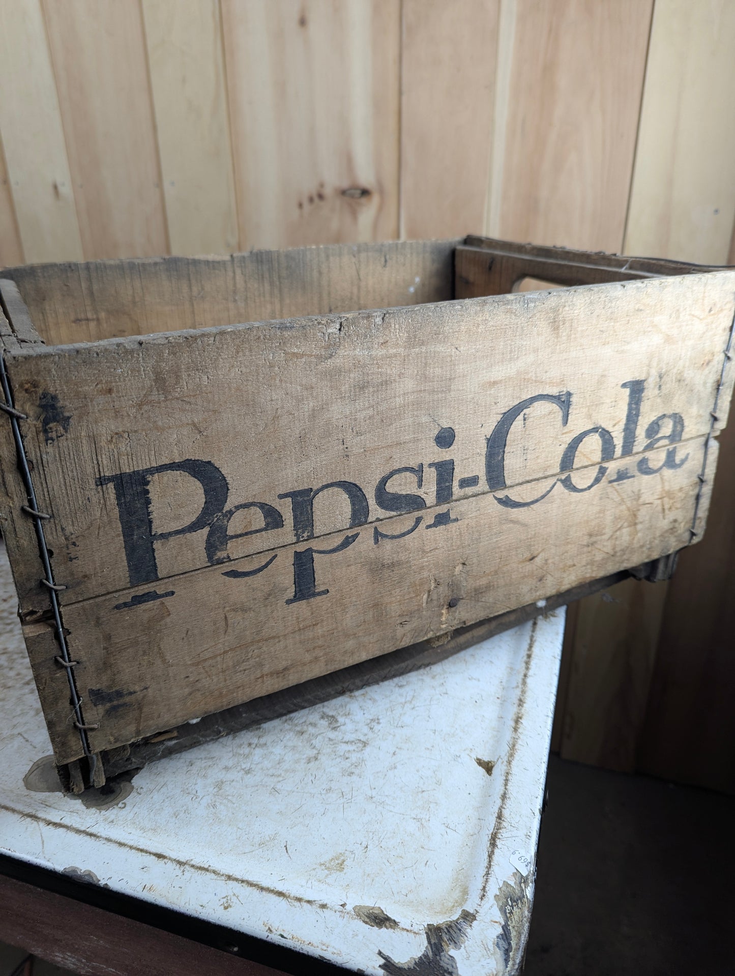 1970 Pepsi-Cola Wood Crate