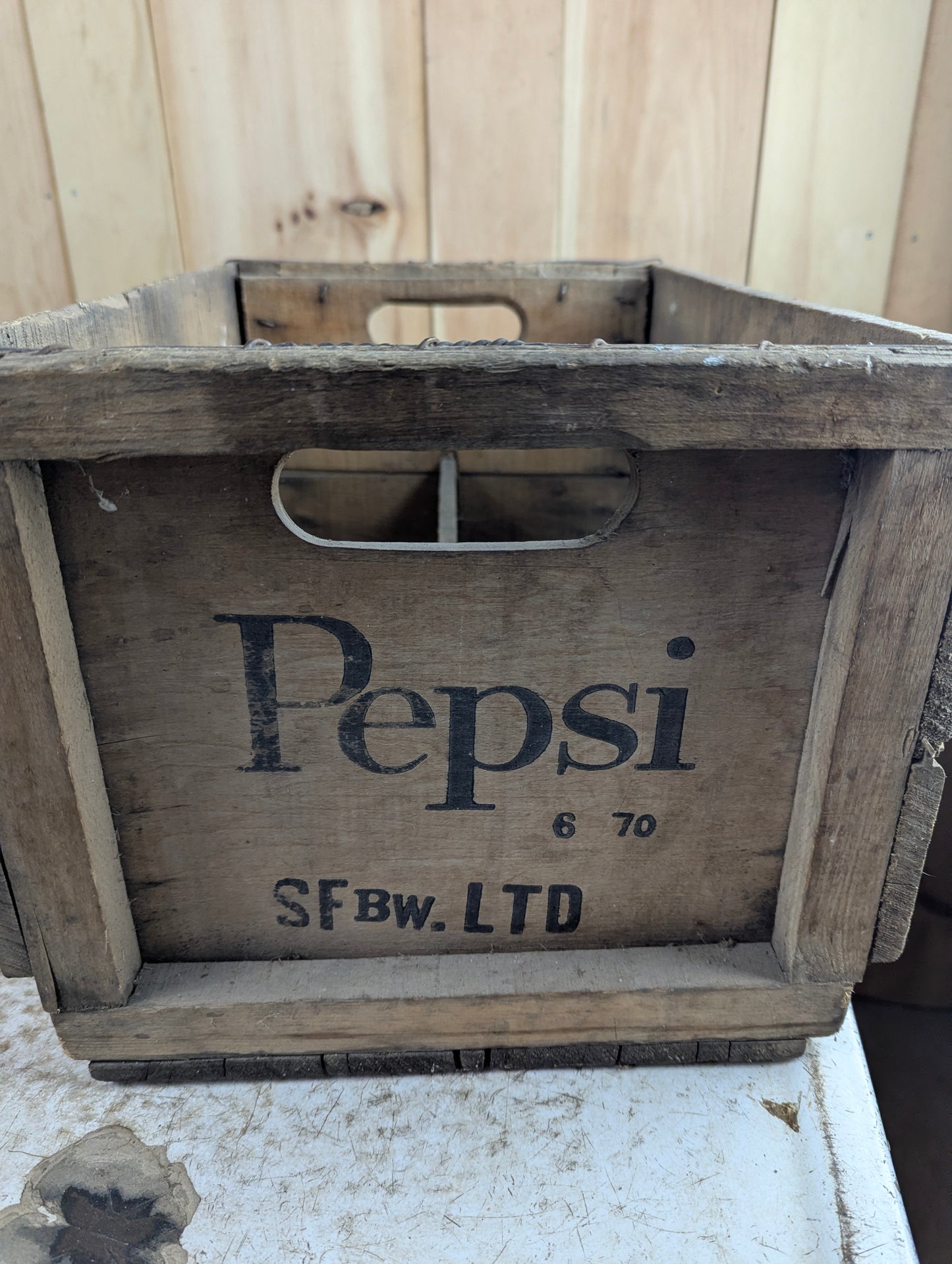 1970 Pepsi-Cola Wood Crate - view 2