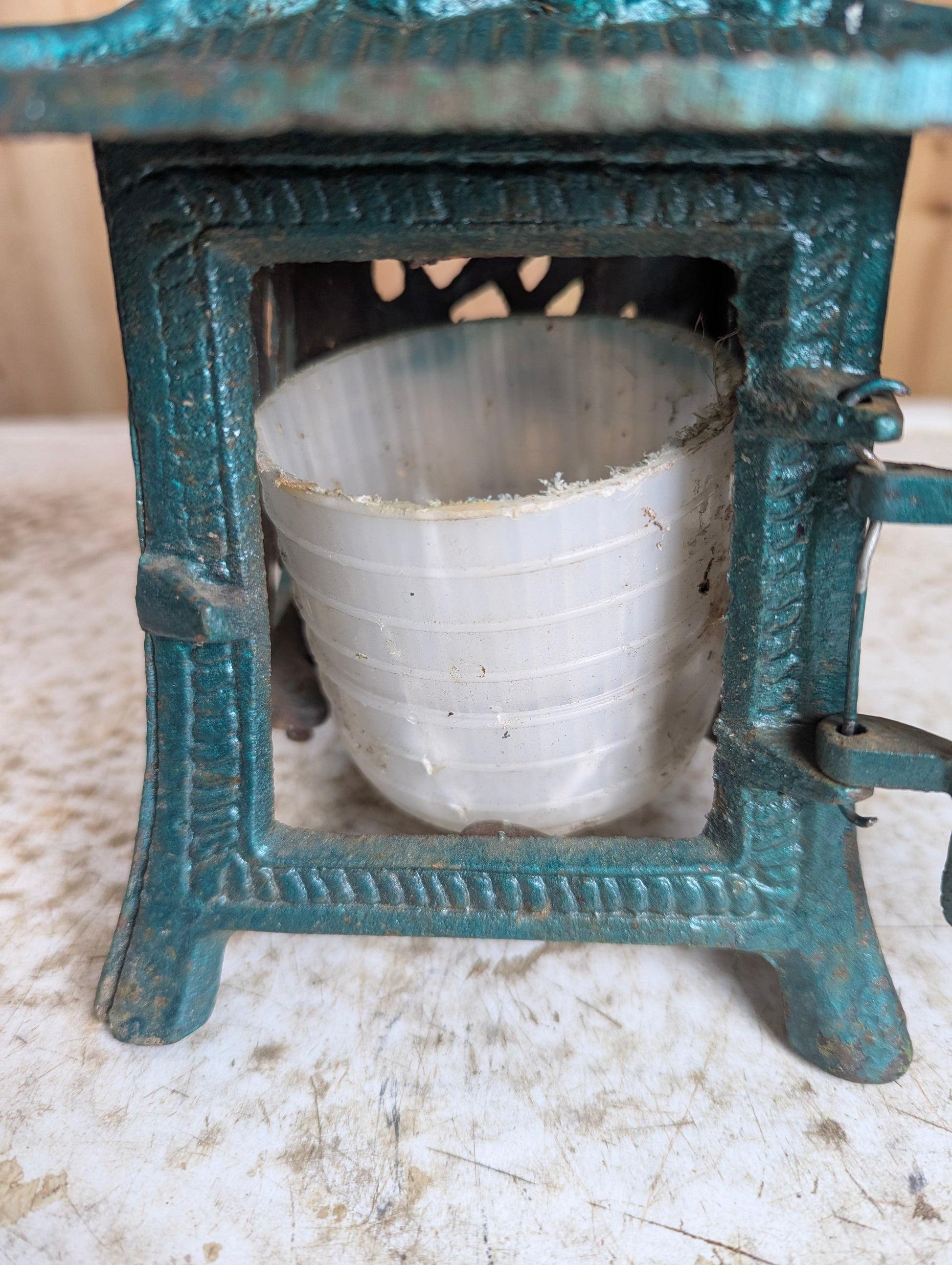 1970’s Cast Iron Japanese Style Pagoda Hanging Garden Lamp - view 4