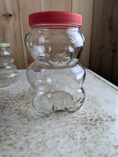 1980s Bear Kraft Peanut Butter Jar with Lid