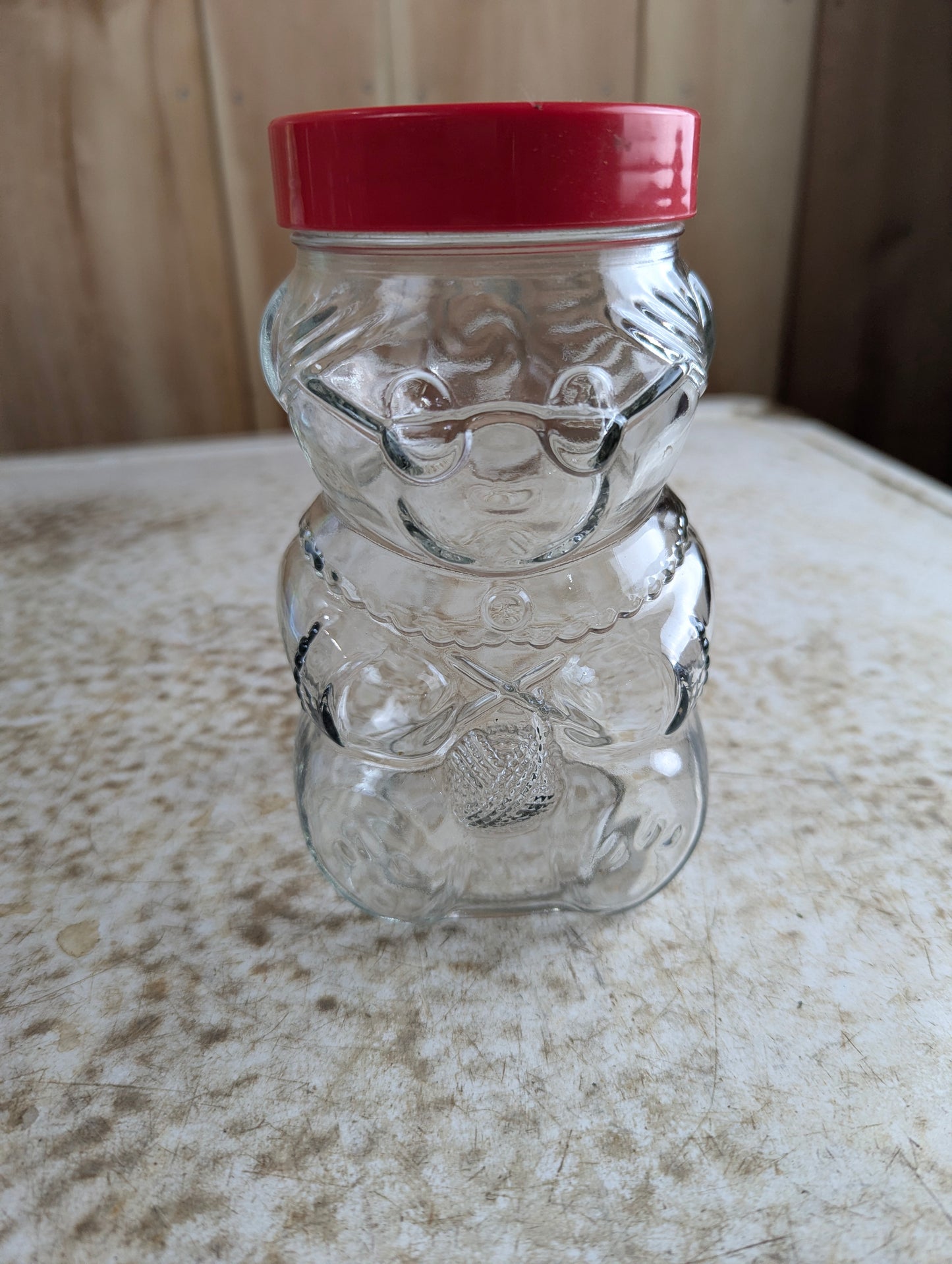 1980s Granny Bear Kraft Peanut Butter Jar with Lid